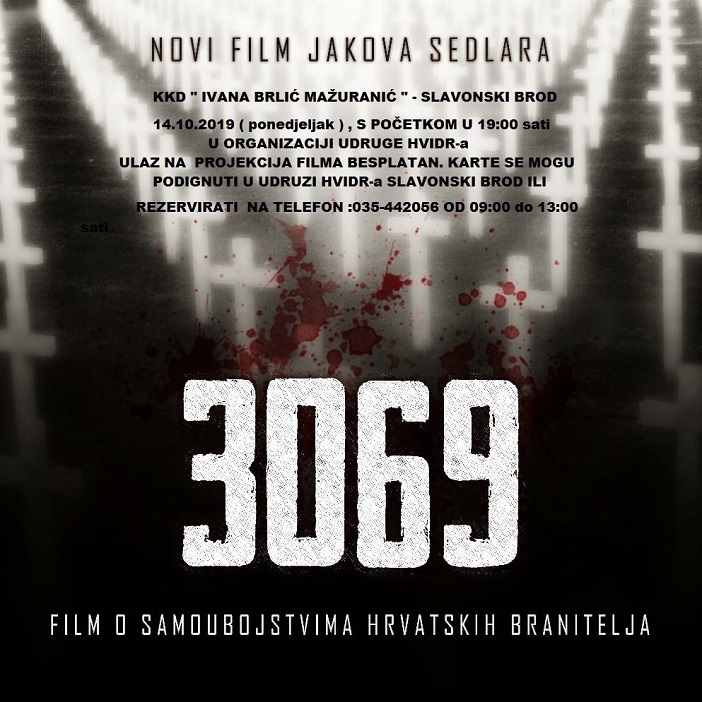 3069 - Film o samoubojstvima hrvatskih branitelja