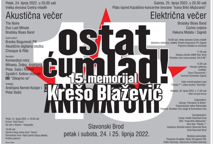 Donosimo program XV. memorijala Ostat ću mlad