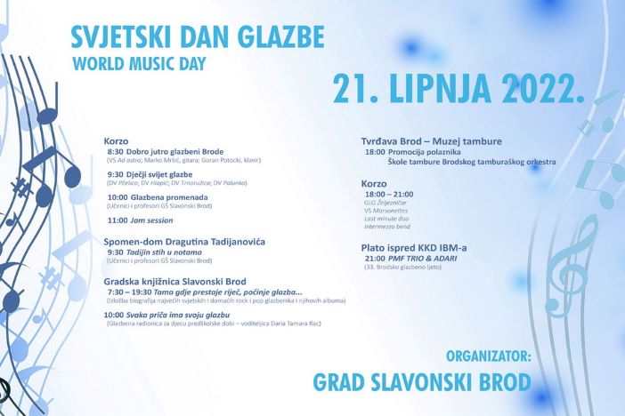 I ove godine obilježavamo Svjetski dan glazbe