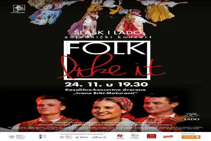 Lado i Slask - hrvatski i poljski folklorni ansambl zajedno u Slavonskom Brodu!